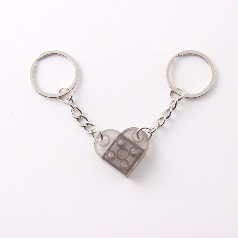 Heart Building Block Keychain