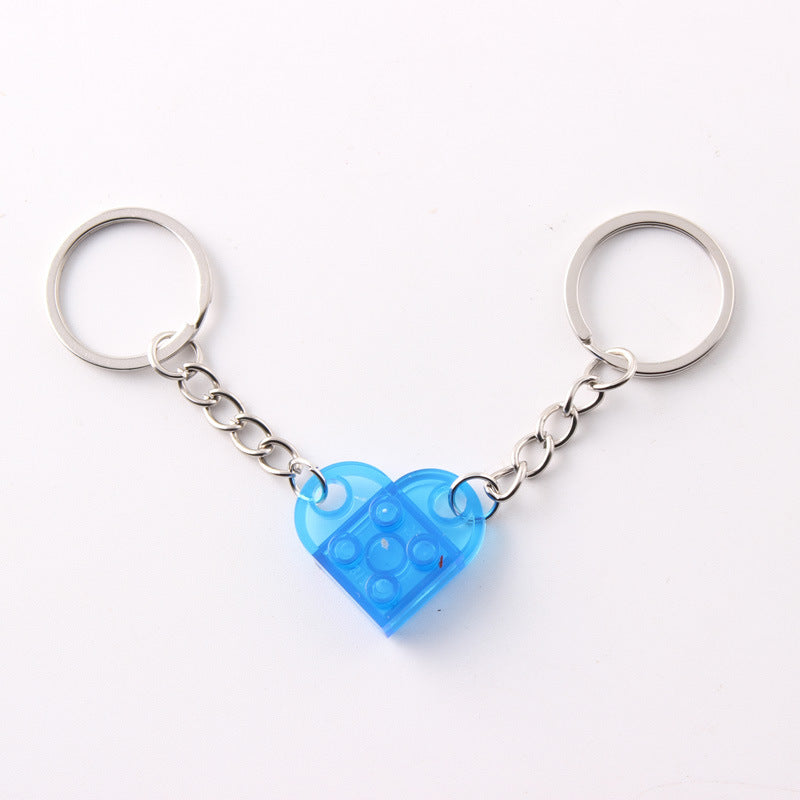 Heart Building Block Keychain