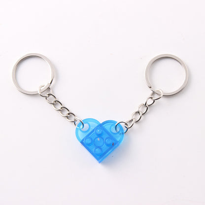Heart Building Block Keychain