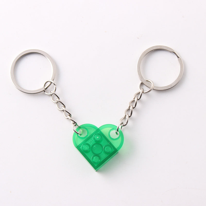 Heart Building Block Keychain