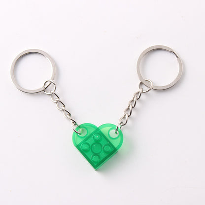 Heart Building Block Keychain