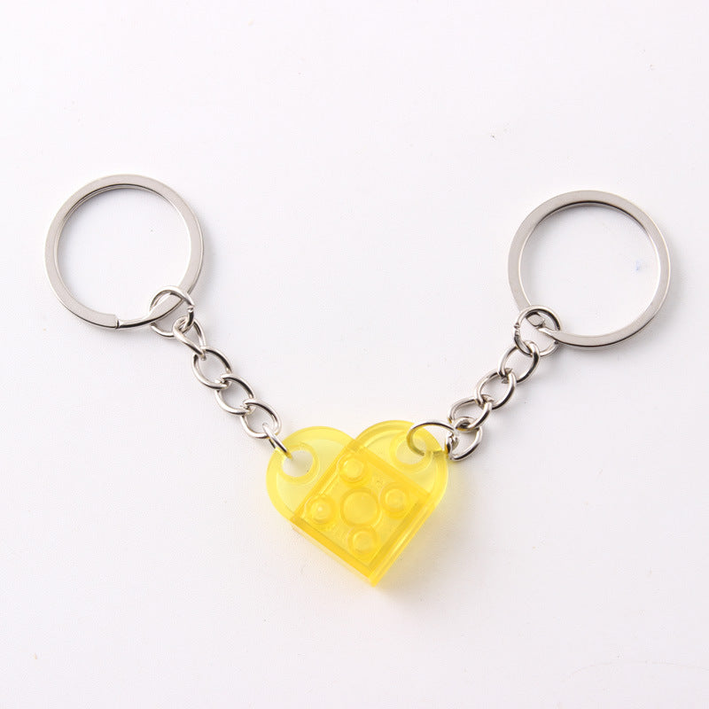 Heart Building Block Keychain