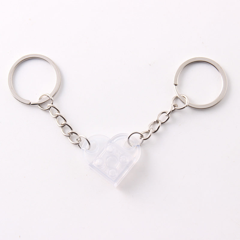 Heart Building Block Keychain