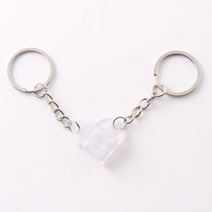 Heart Building Block Keychain