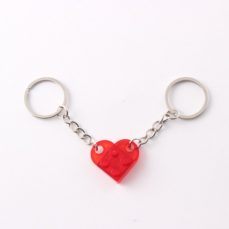 Heart Building Block Keychain