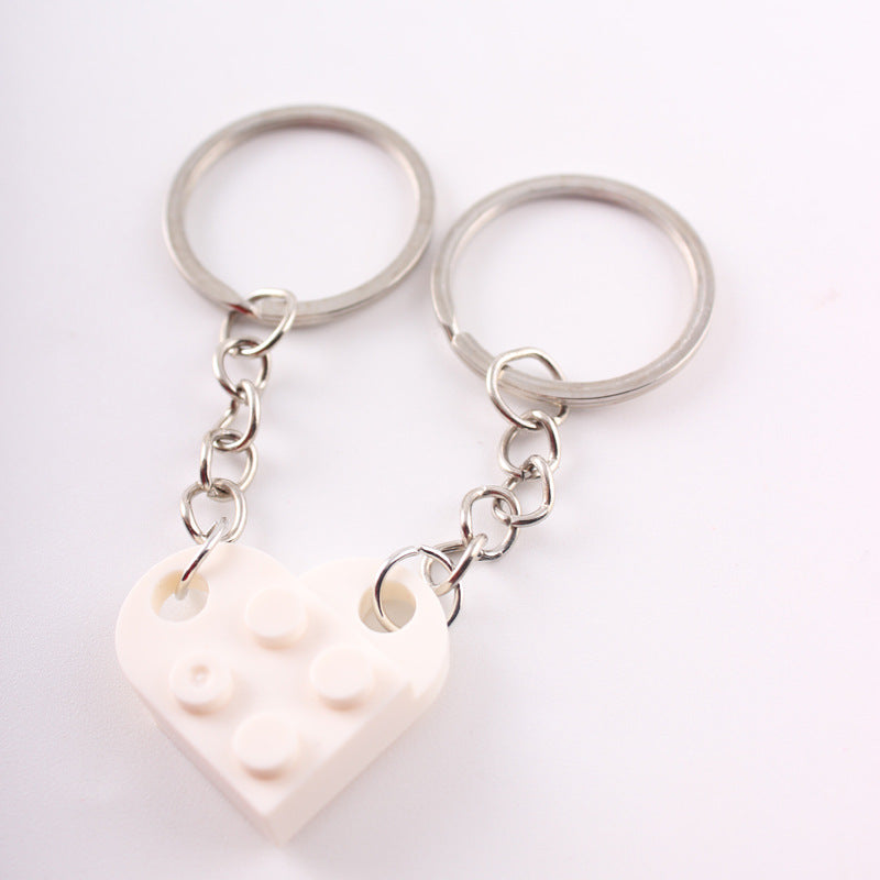 Heart Building Block Keychain