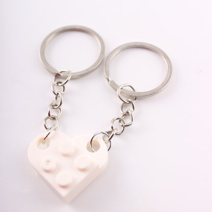 Heart Building Block Keychain
