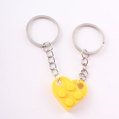 Heart Building Block Keychain