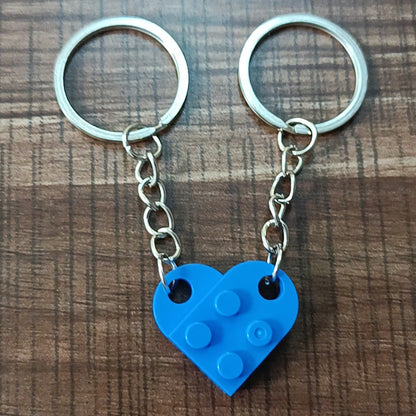 Heart Building Block Keychain