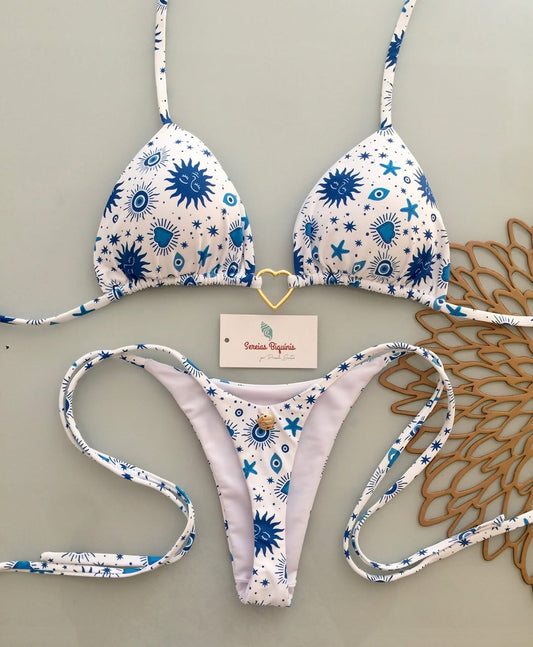 Heart Lace-Up Bikini