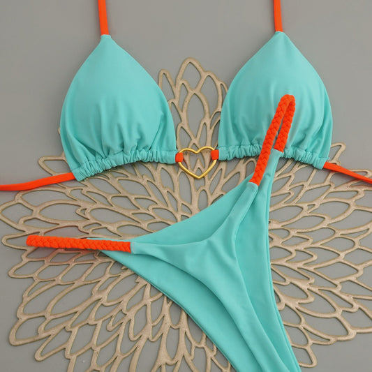 Heart Lace-Up Bikini