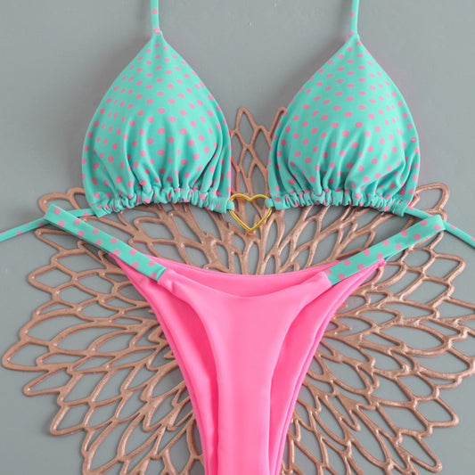 Heart Lace-Up Bikini