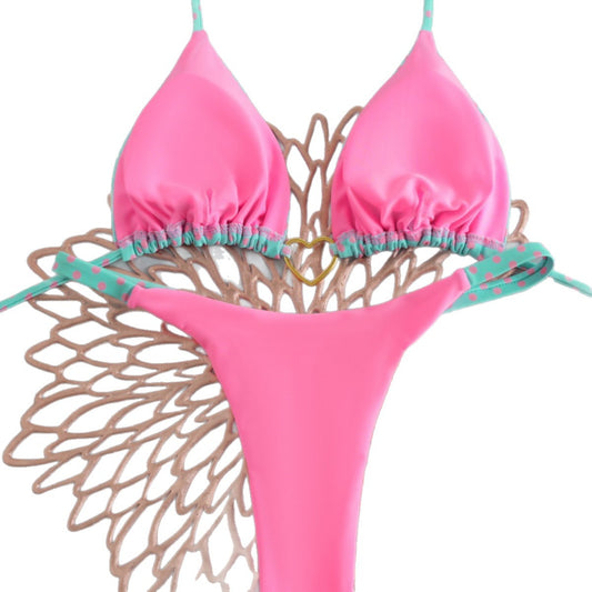 Heart Lace-Up Bikini