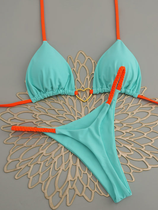 Heart Lace-Up Bikini