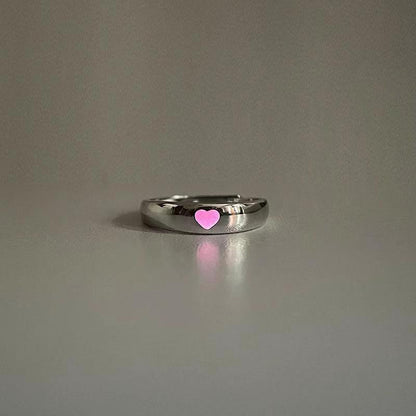Heart Luminous Adjustable Ring