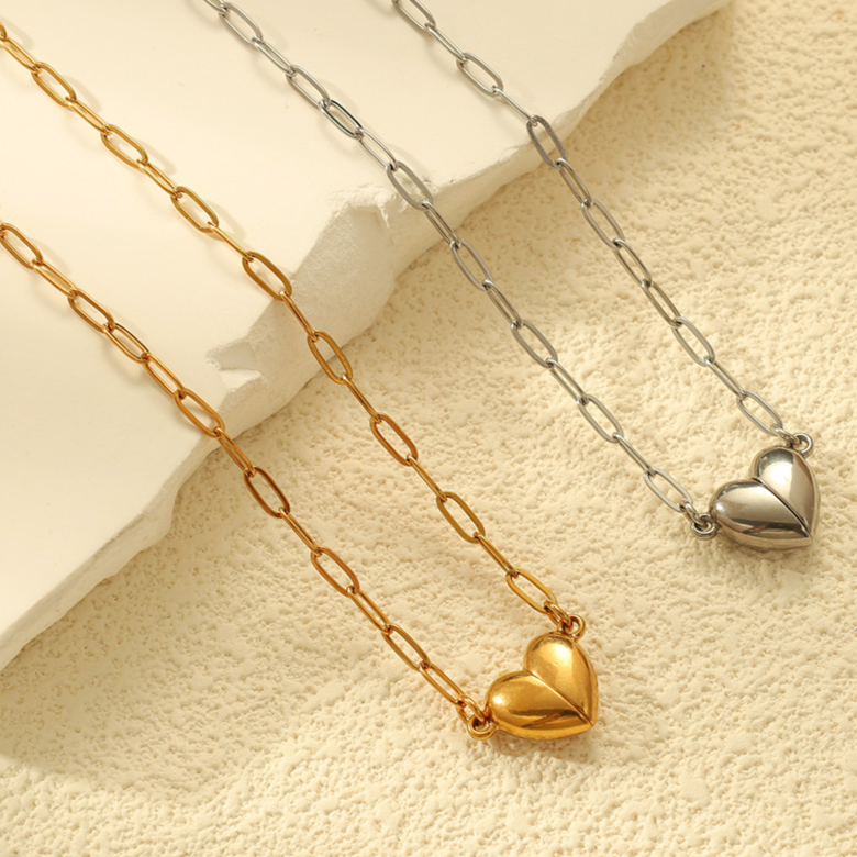 Heart Magnetic Stainless Steel Necklace