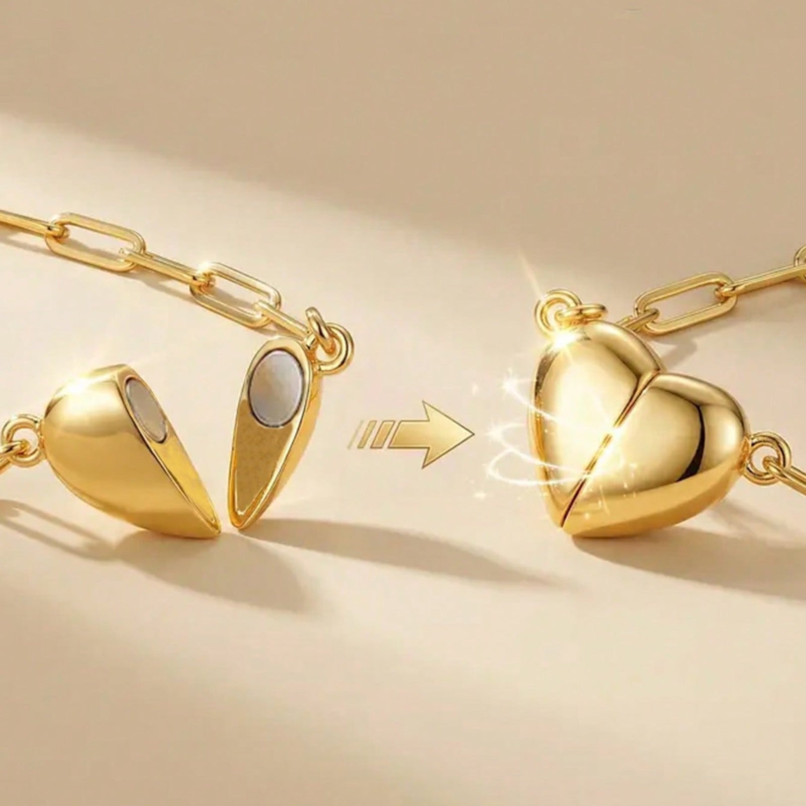Heart Magnetic Stainless Steel Necklace