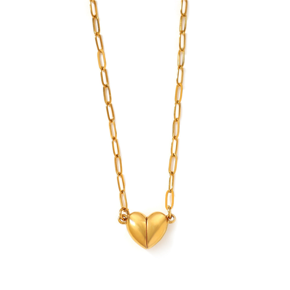 Heart Magnetic Stainless Steel Necklace