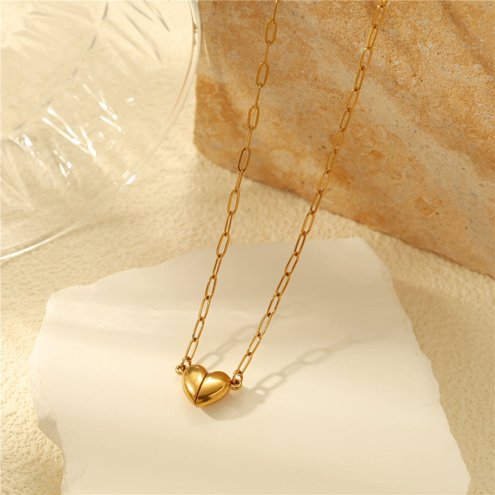 Heart Magnetic Stainless Steel Necklace