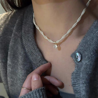 Heart Pearl Necklace