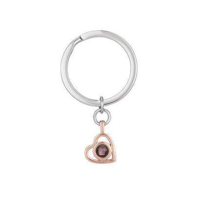 Heart Photo Projection Necklace with Multilingual Engraving