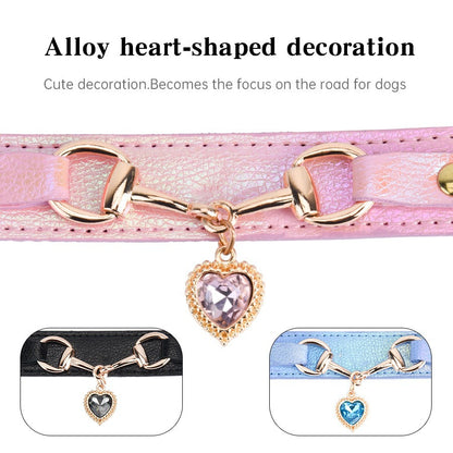Heart Rhinestone Pet Collar