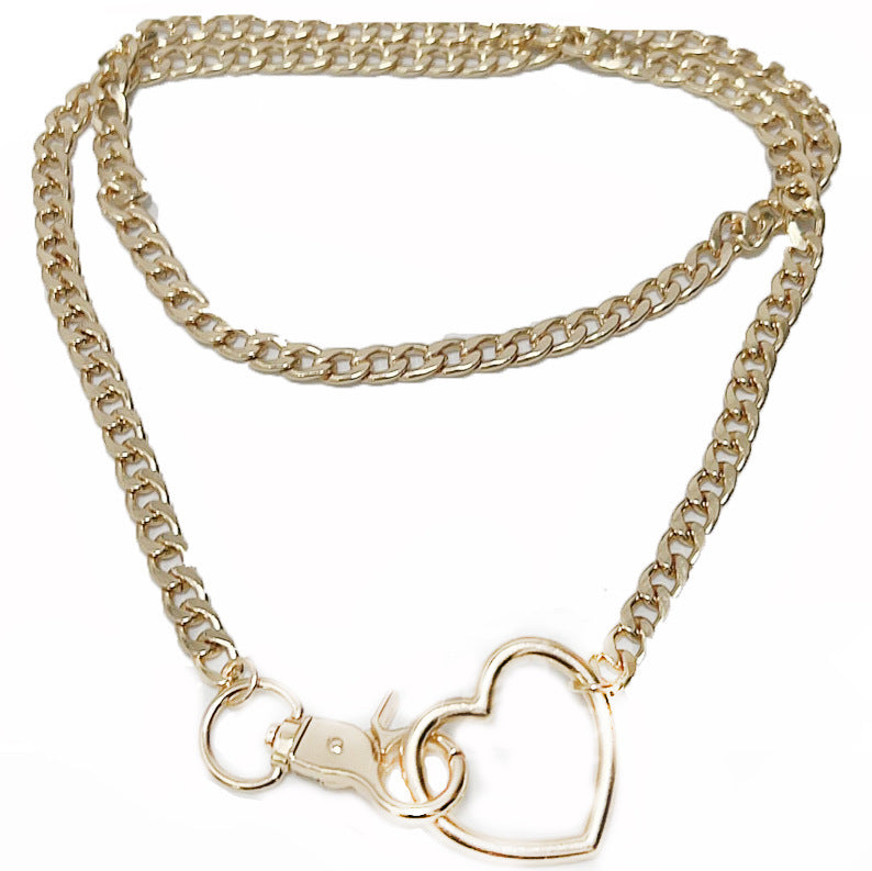 Heart Ring Slide Chain Necklace