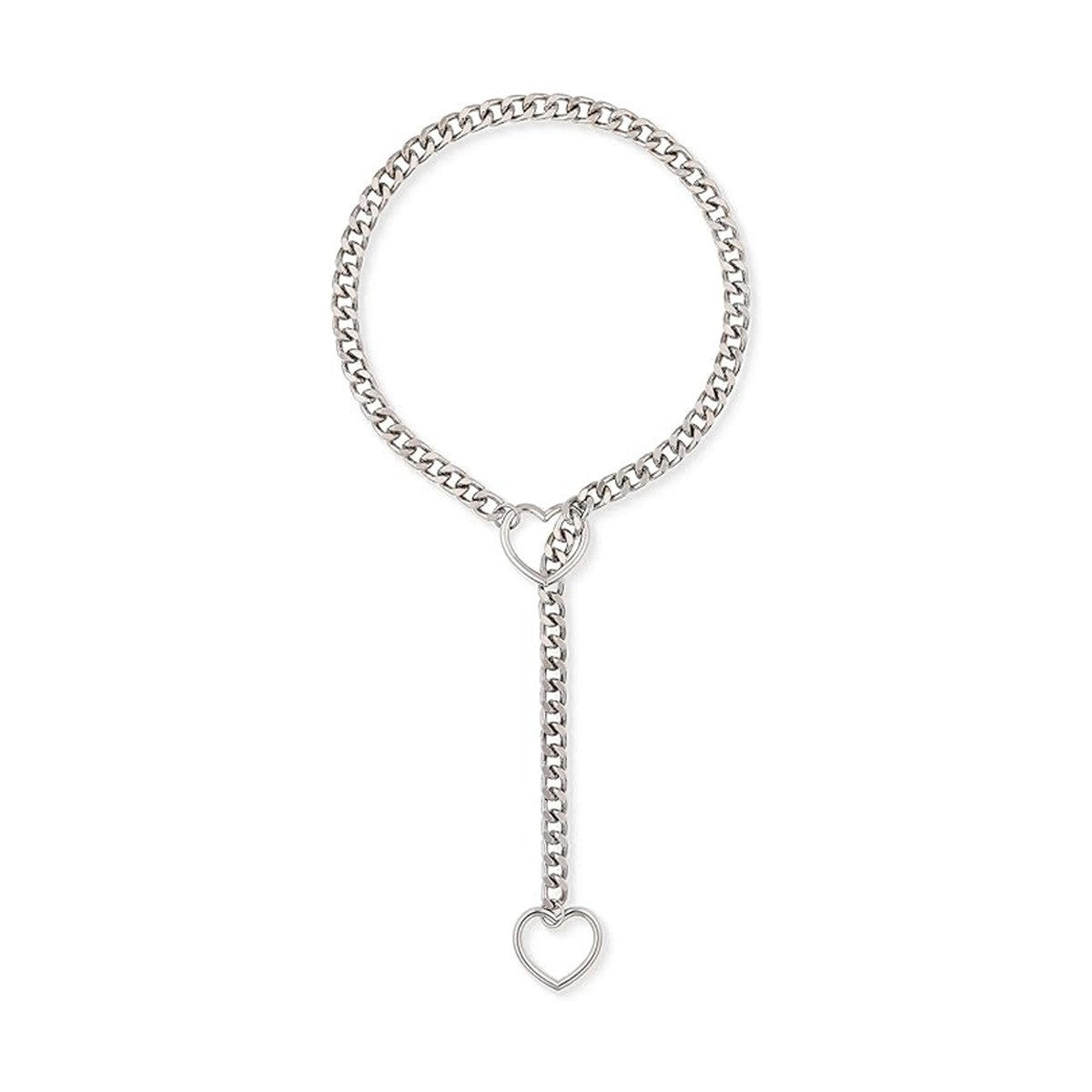 Heart Ring Slide Chain Necklace