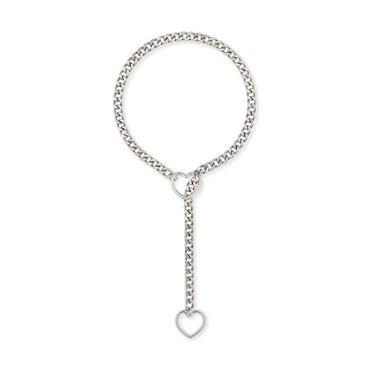 Heart Ring Slide Chain Necklace