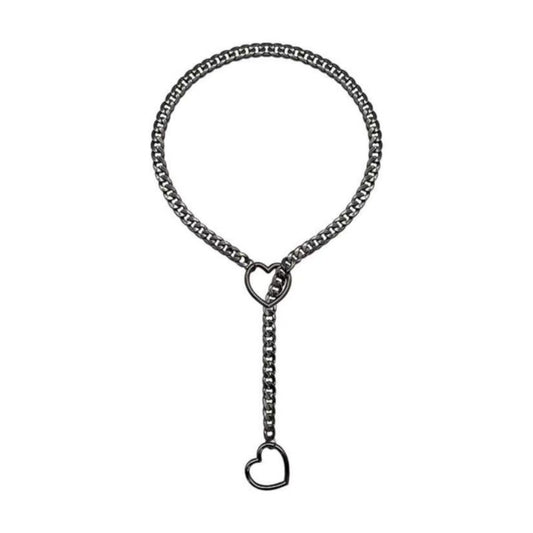 Heart Ring Slide Chain Necklace