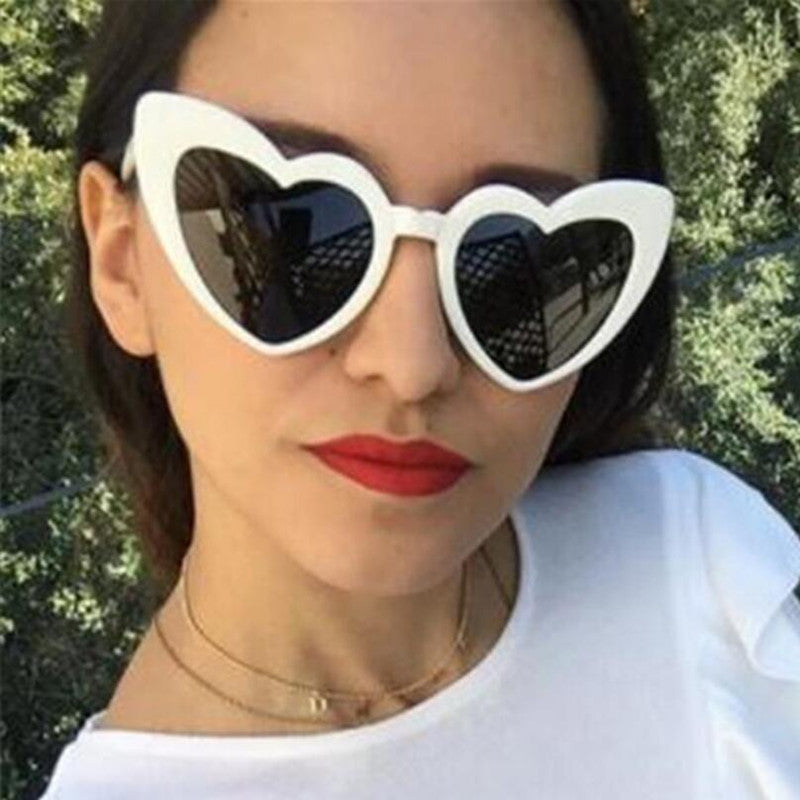 Heart Shape Concave Design Oversized Sunglasses