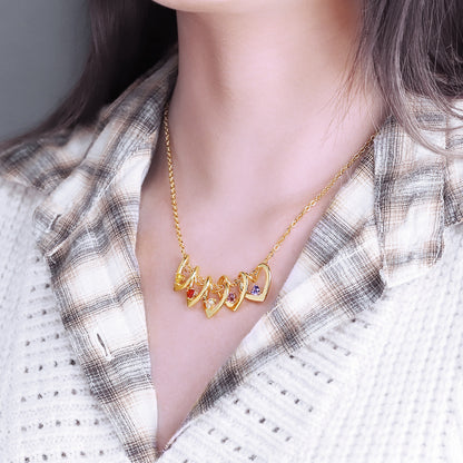 Heart Shape Engraved Necklace