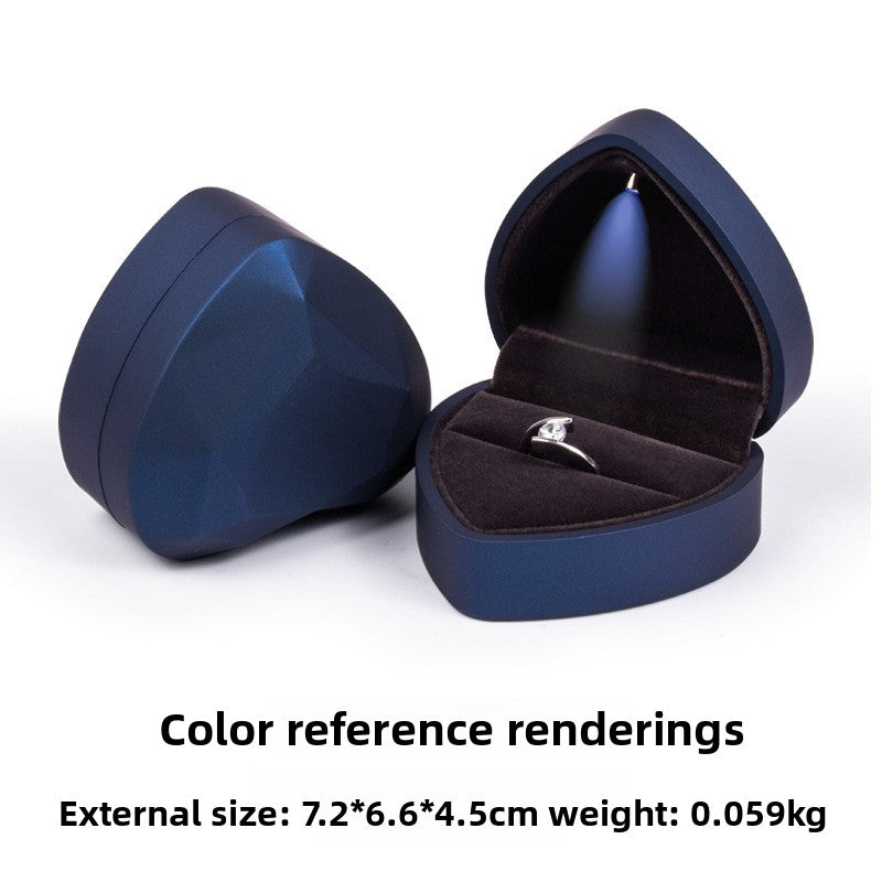 Heart Shape LED Jewelry Box with Light