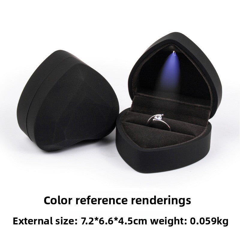 Heart Shape LED Jewelry Box with Light