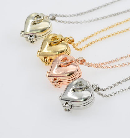 Heart Shape Photo Locket Necklace