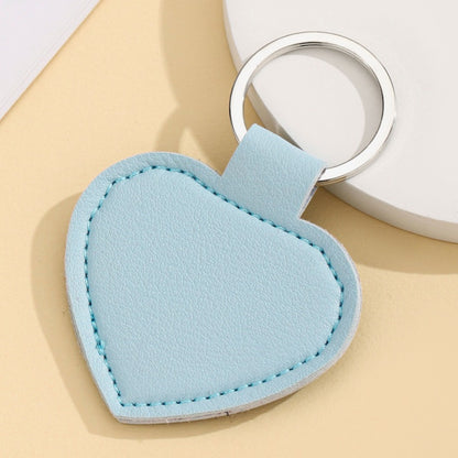 Heart Shape PU Leather Keychain