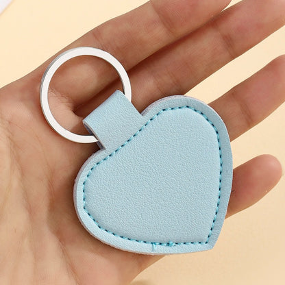 Heart Shape PU Leather Keychain