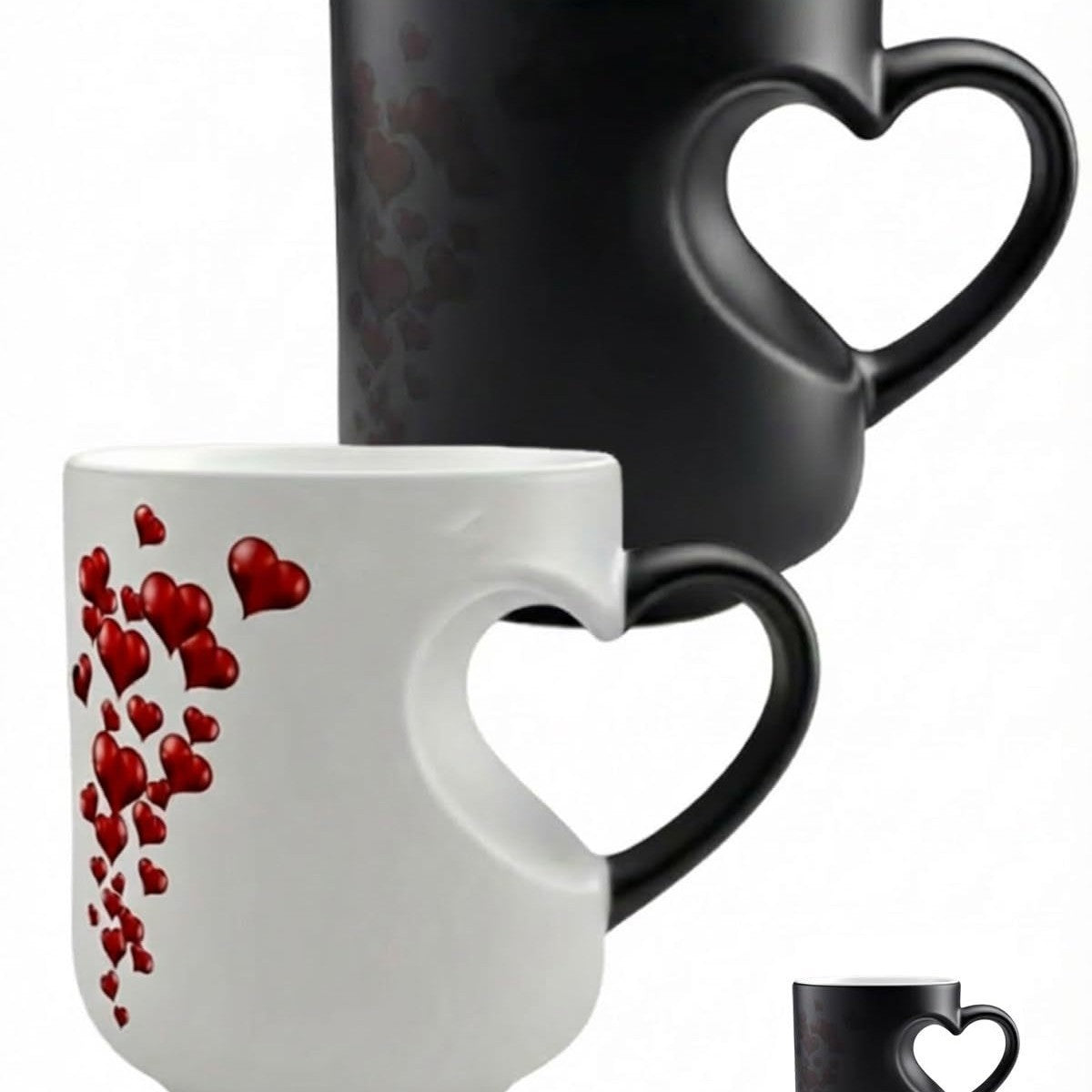 Heart Shape Temperature-Sensitive Color-Changing Mug