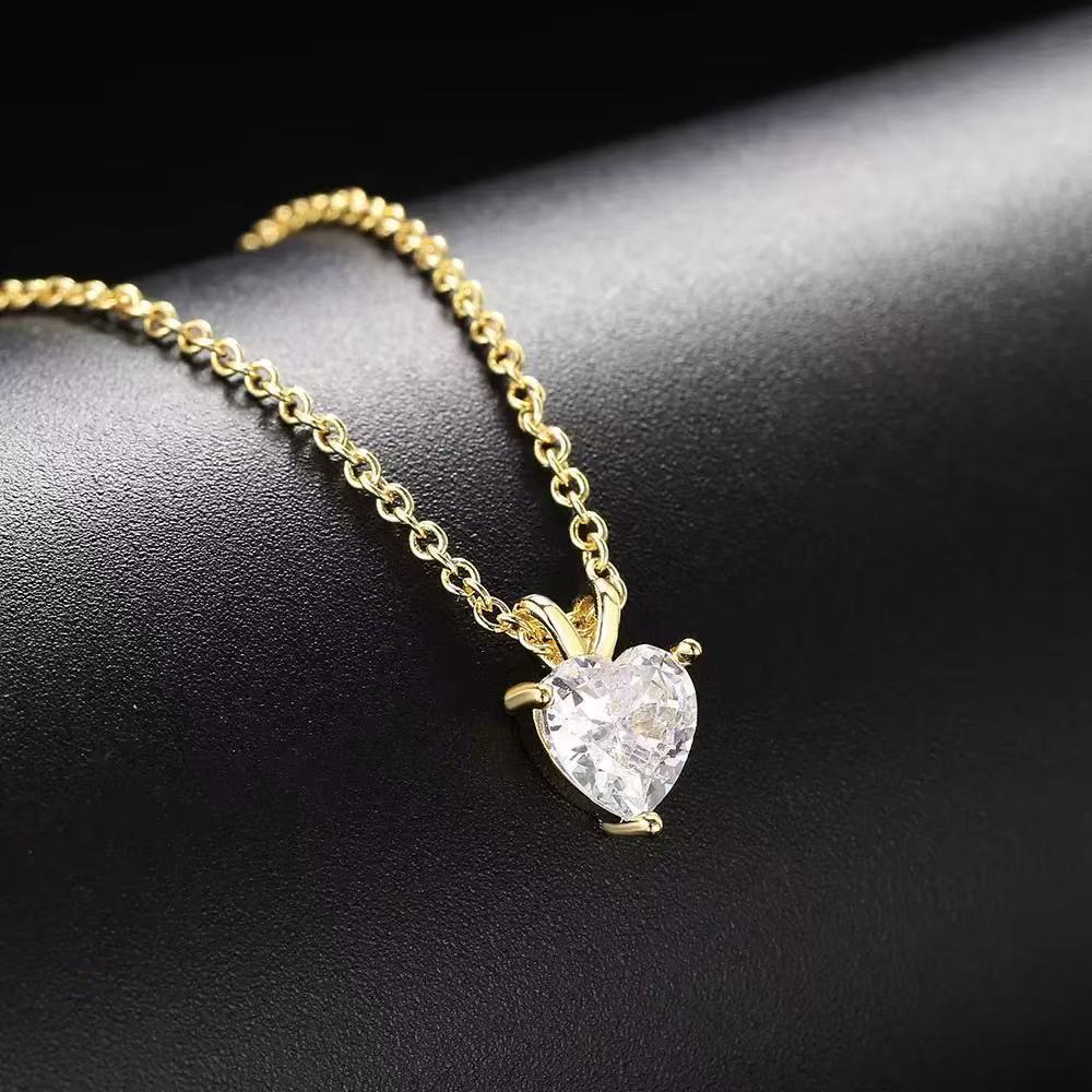 Heart Shape Zircon Pendant Necklace