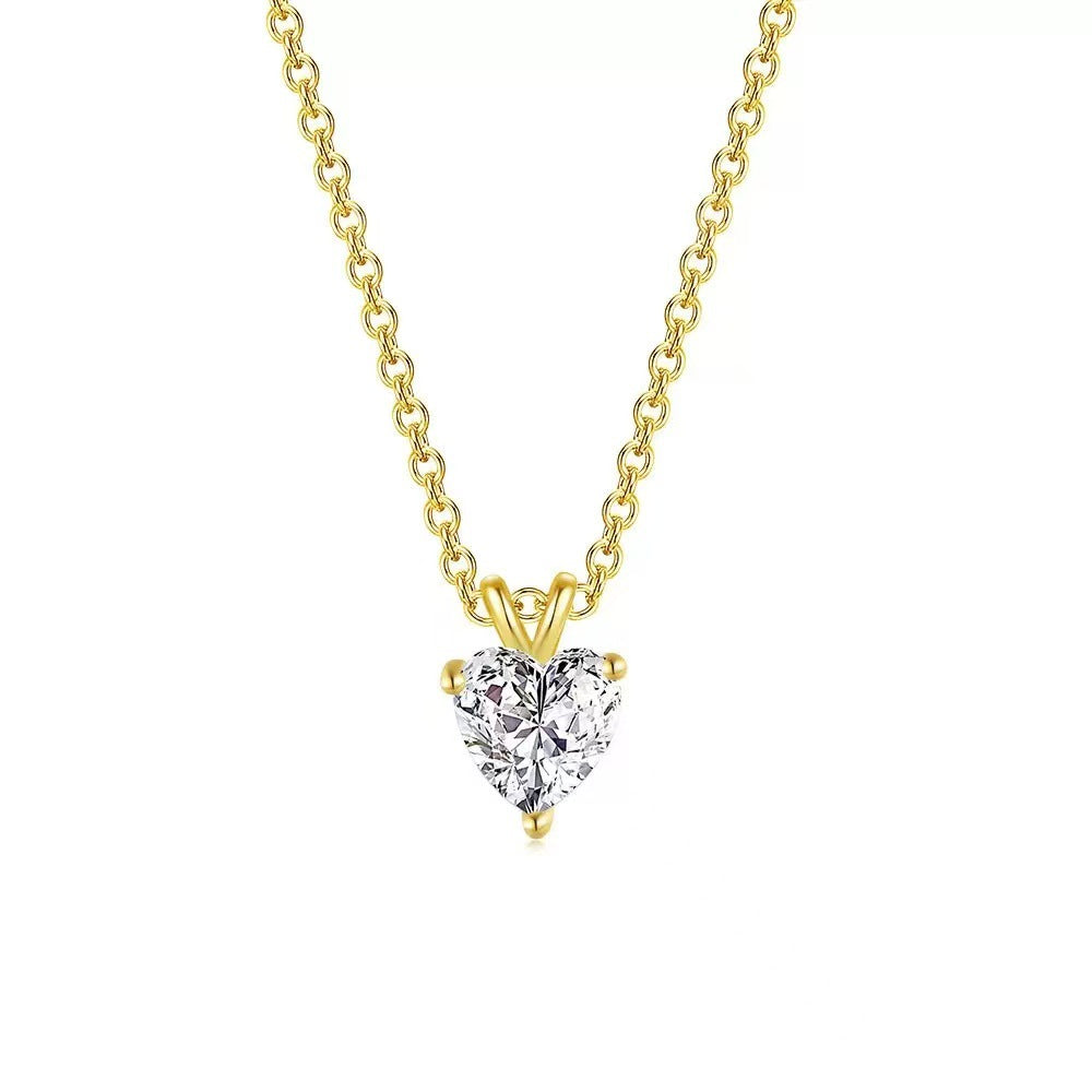 Heart Shape Zircon Pendant Necklace