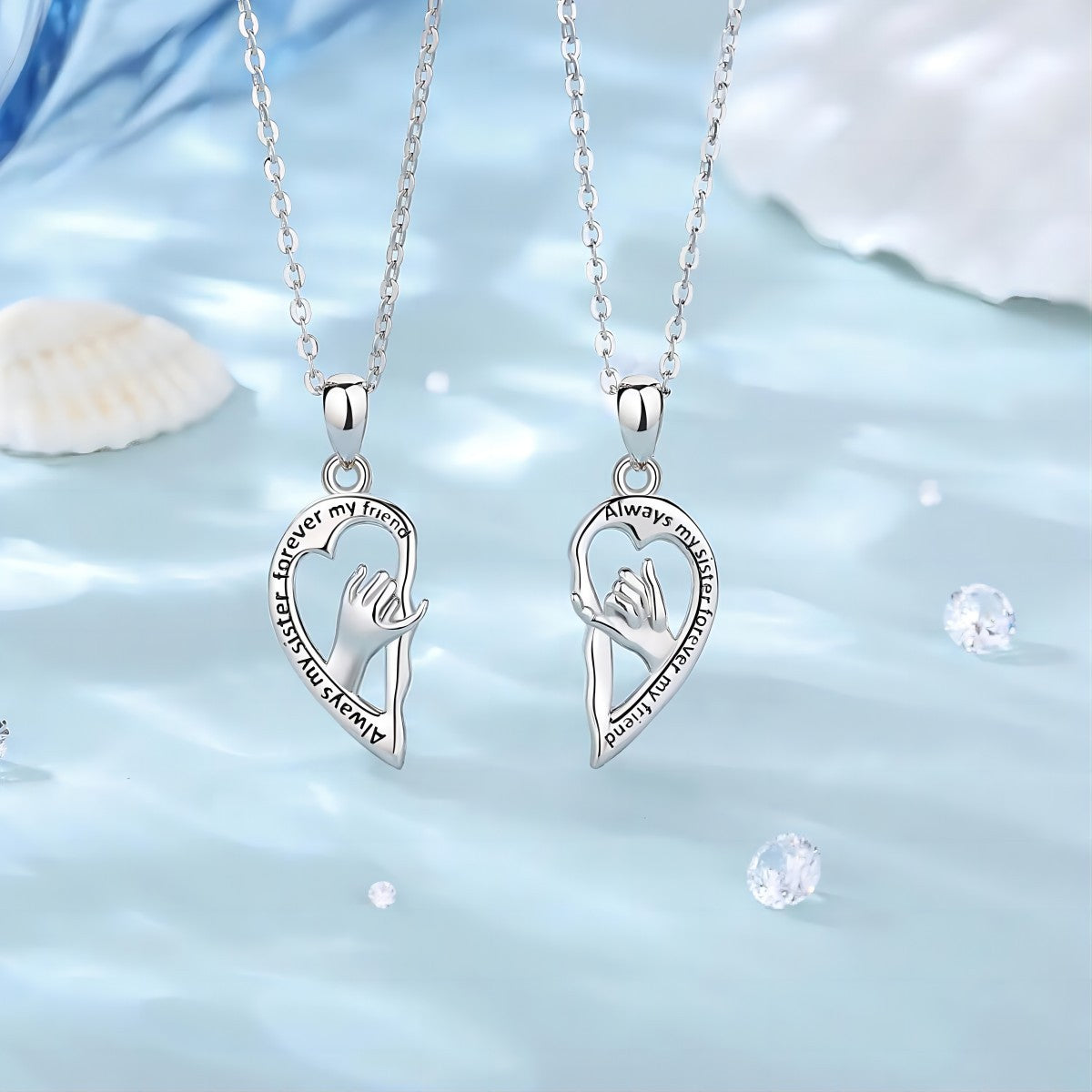 Heart-shaped Adjustable Friendship Necklace