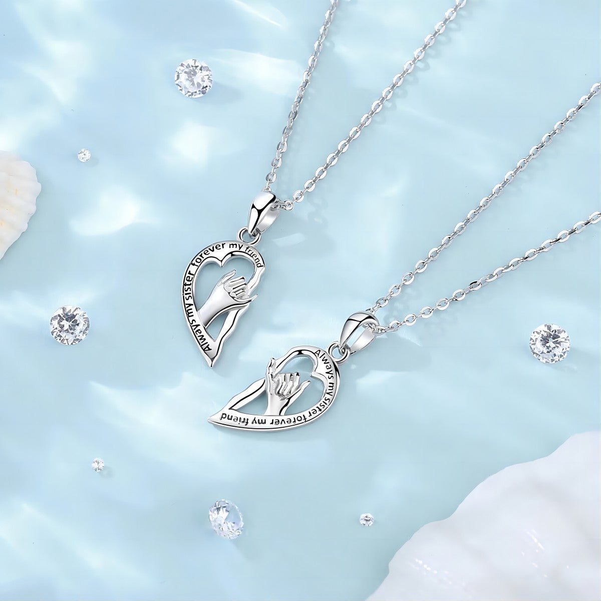 Heart-shaped Adjustable Friendship Necklace