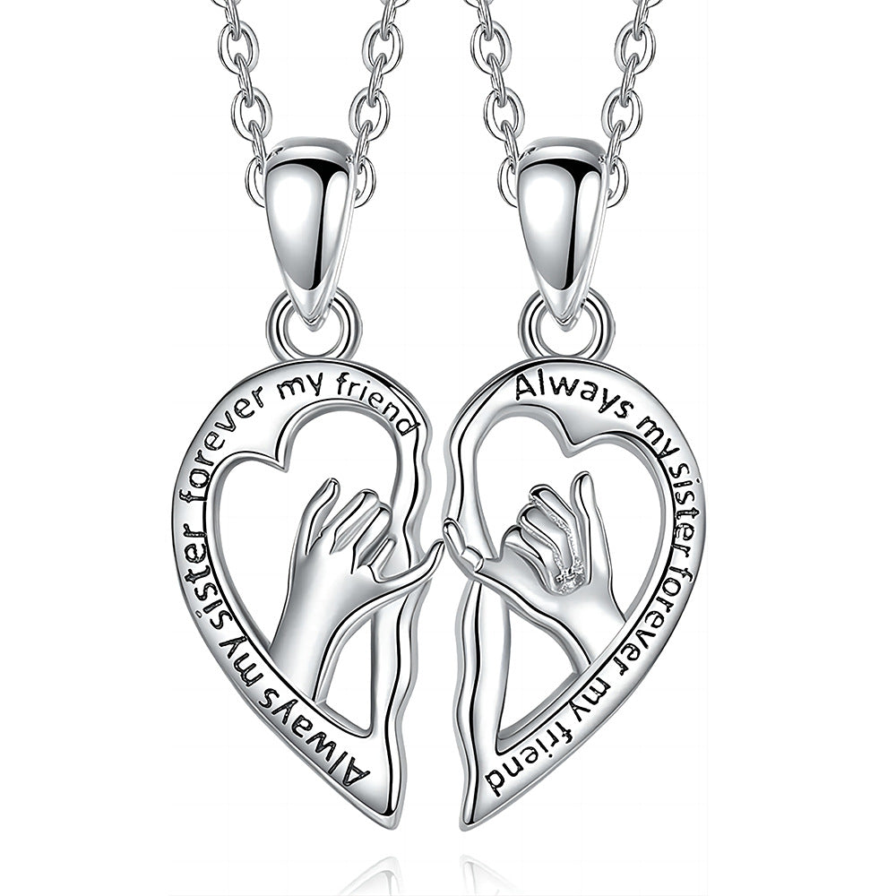 Heart-shaped Adjustable Friendship Necklace