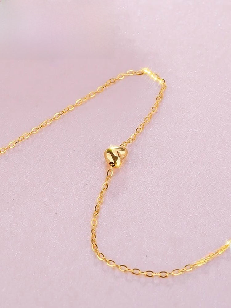 Heart-shaped bracelet in rose gold