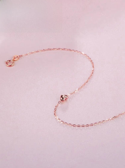 Heart-shaped bracelet in rose gold