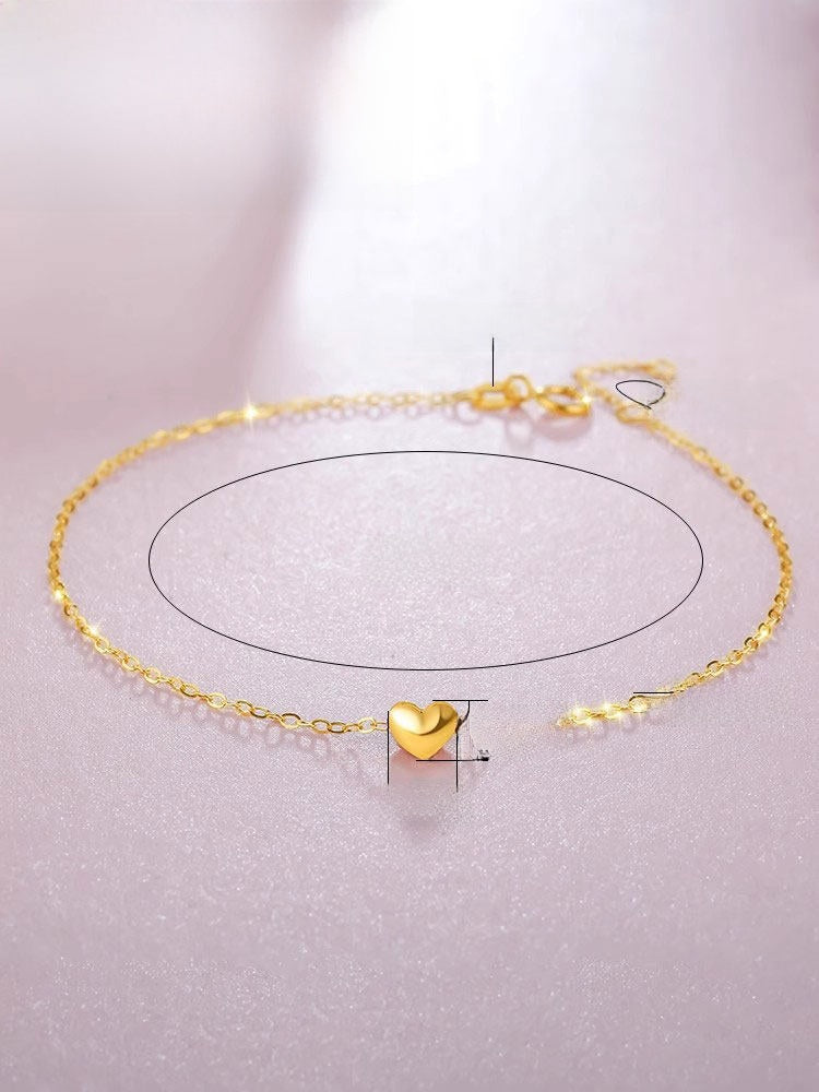 Heart-shaped bracelet in rose gold