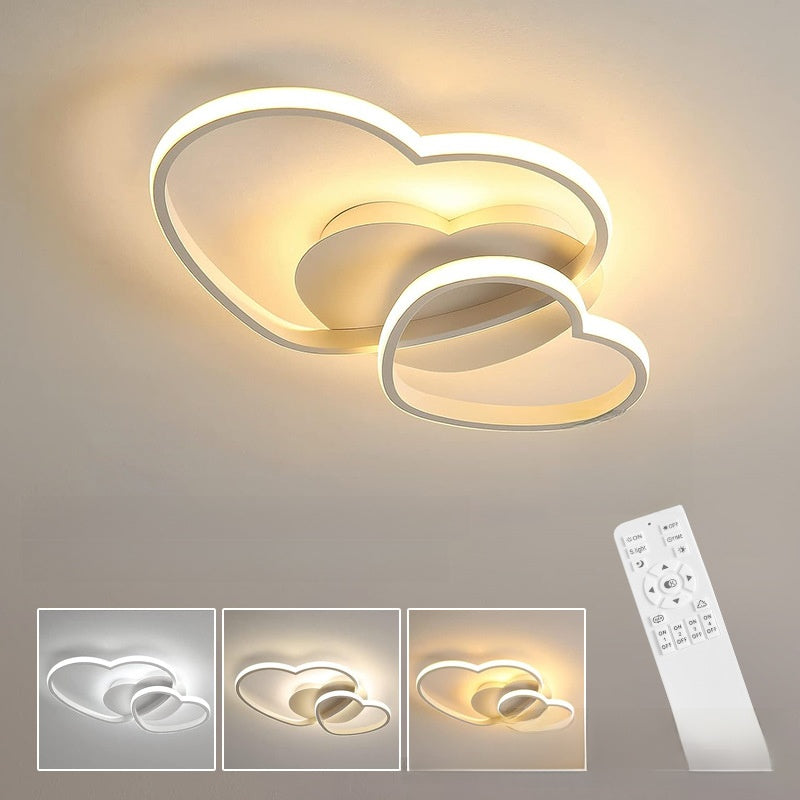 Heart-shaped ceiling lamp