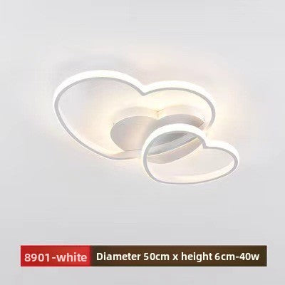 Heart-shaped ceiling lamp