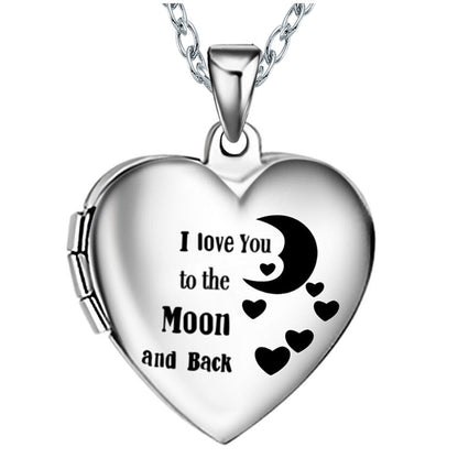 Heart-shaped charm pendant necklace