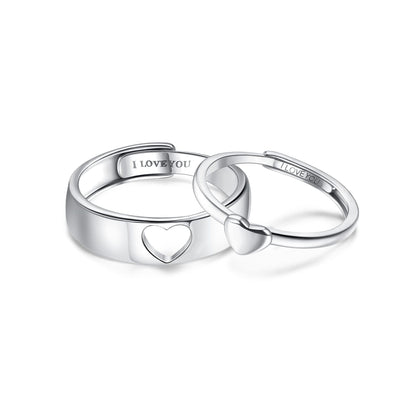 Heart Shaped Couple Promise Rings